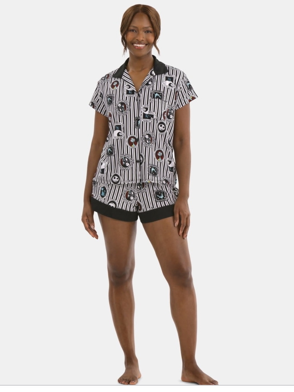 NWT Disney Goth Nightmare Before Christmas Short Pajamas M